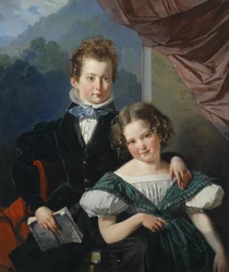 Porträt zweier Kinder der Familie de Thier (laut Überlieferung)